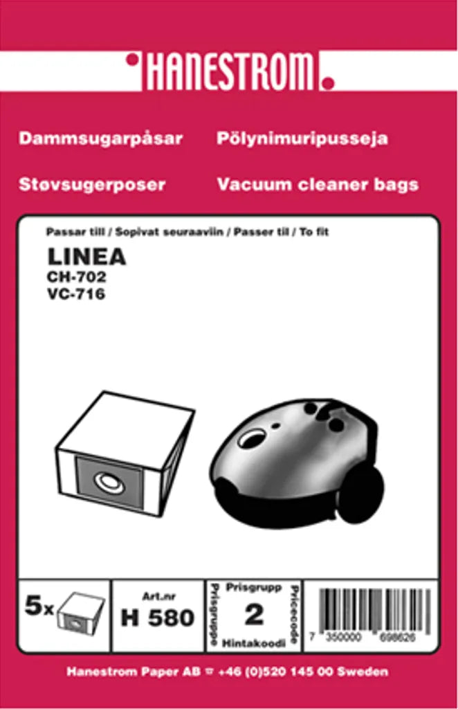 Dammsugarpåsar Linea CH-702 / VC-716