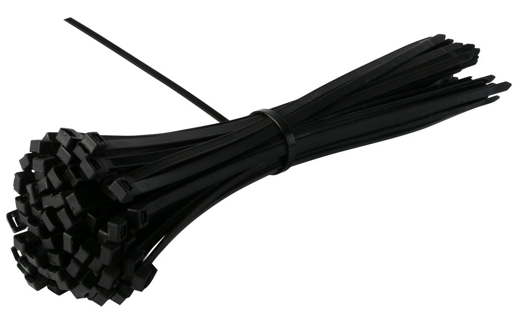 Buntband 370 x 7,6 mm svart 100-pack