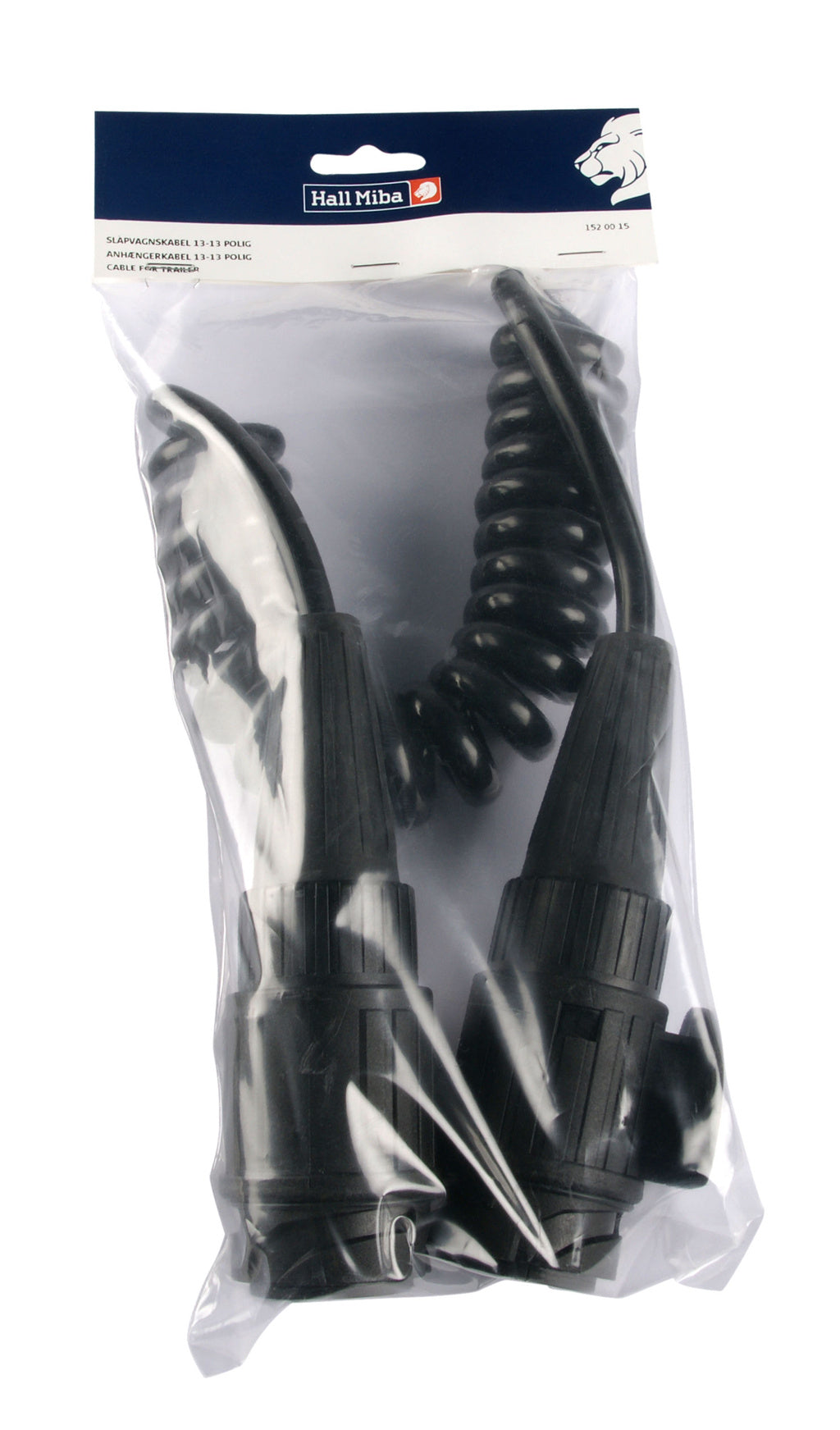 Släpvagnskabel spiral 13-13 polig