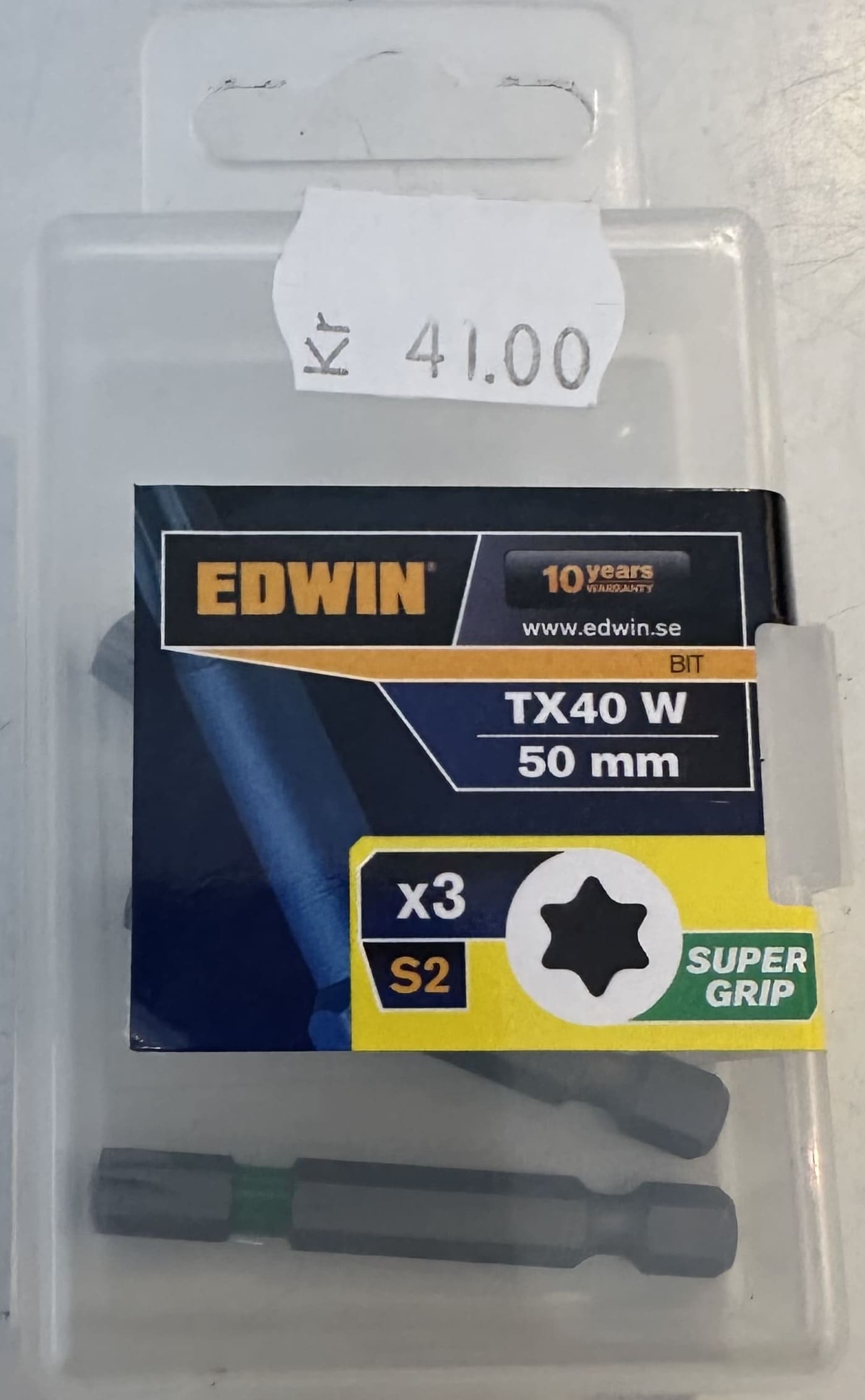 BITS 50MM TORX TX40 W 3-P EDWIN
