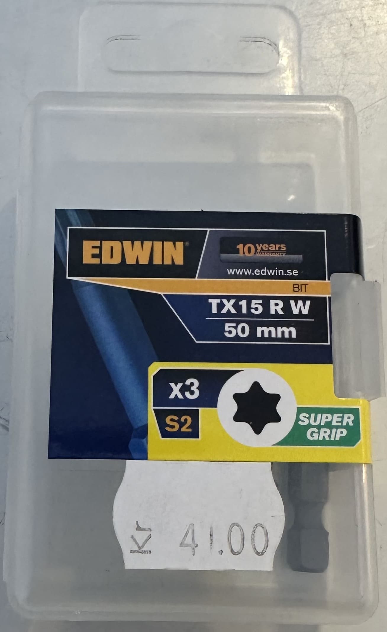 BITS 50MM TORX TX15 R W 3-P EDWIN