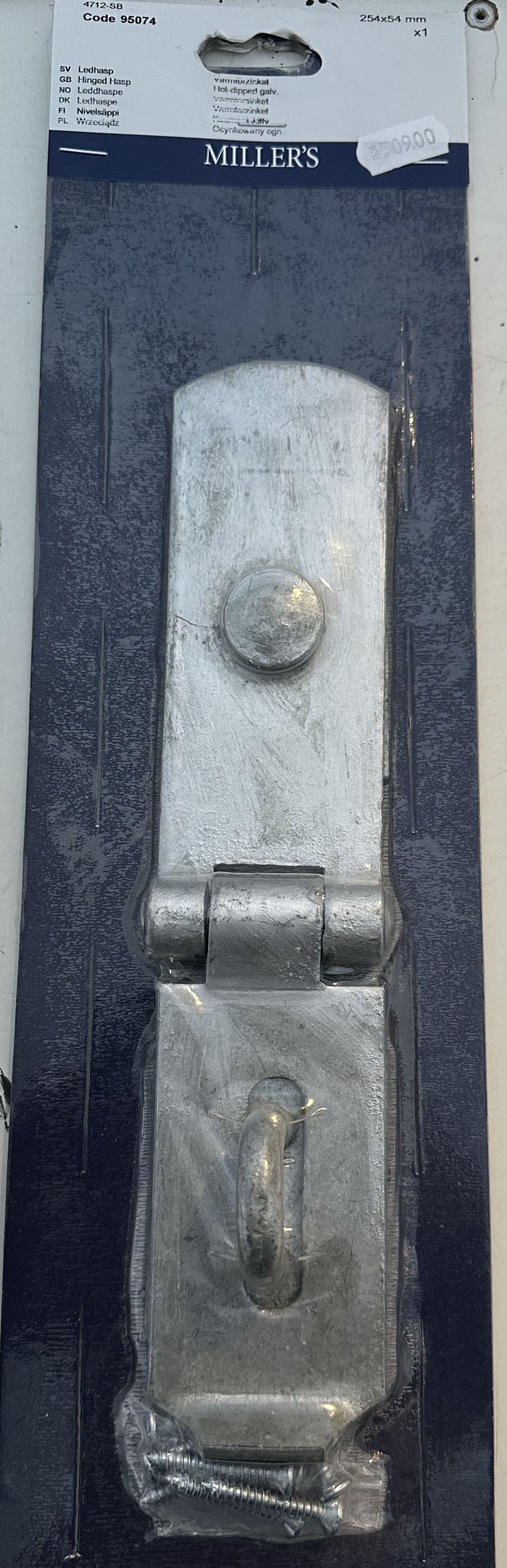 Ledhasp Varmförzinkat 254x54mm