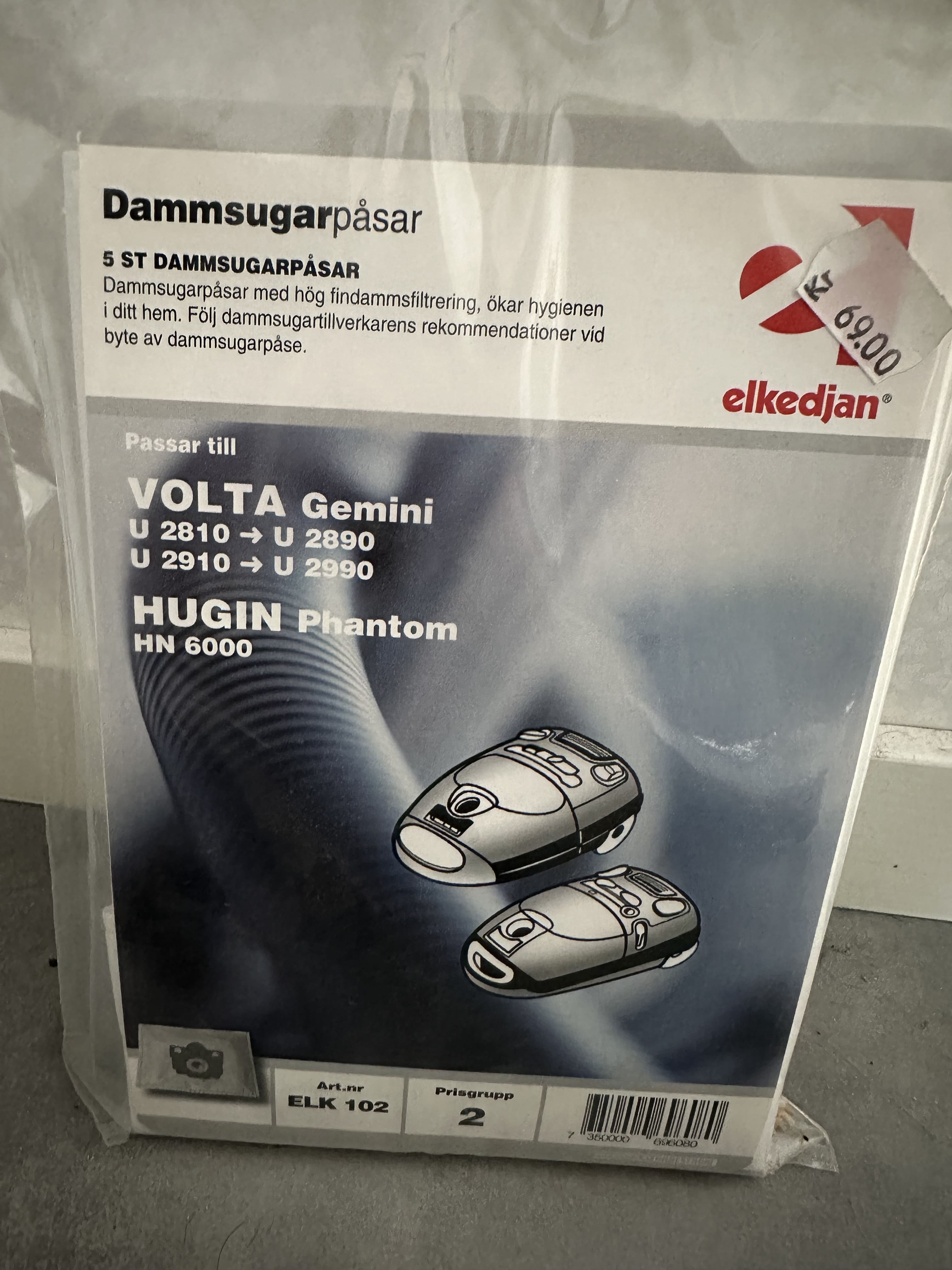 Dammsugarpåsar till Volta Gemini
