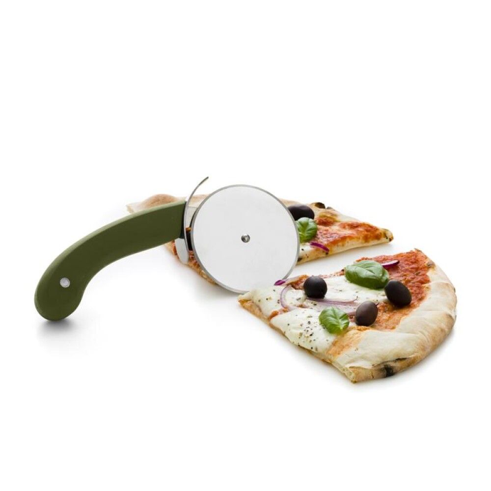 Dangrill pizzaskärare med hjul grön 19,5 cm