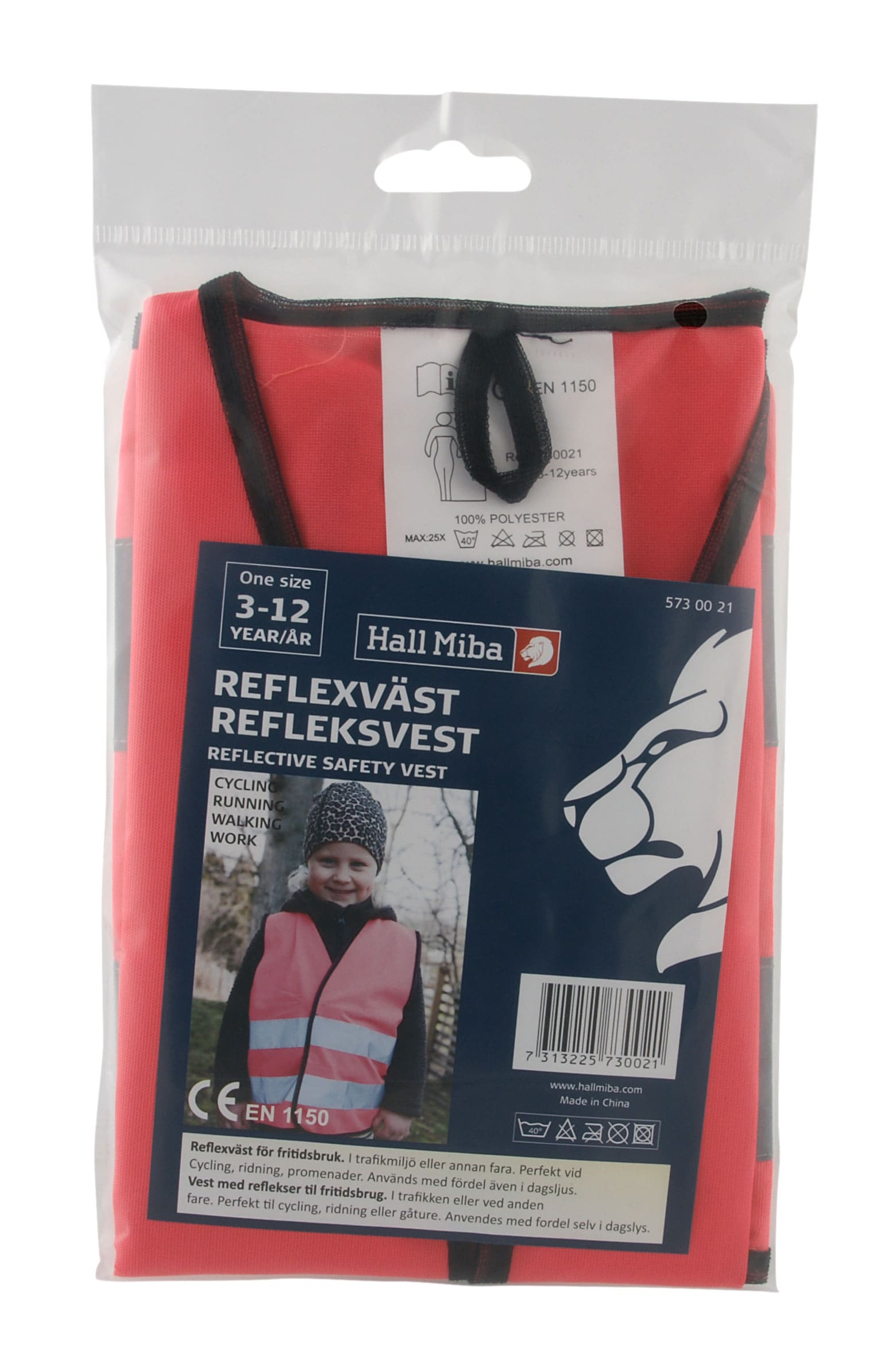 Reflexväst barn 3-12 år rosa