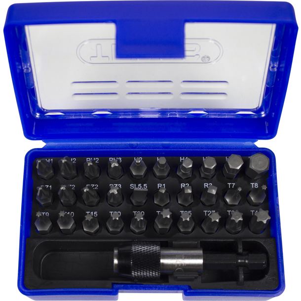 BITSSATS 47950 BLÅ 31DELAR TECOS TORX PH PZ SPÅR