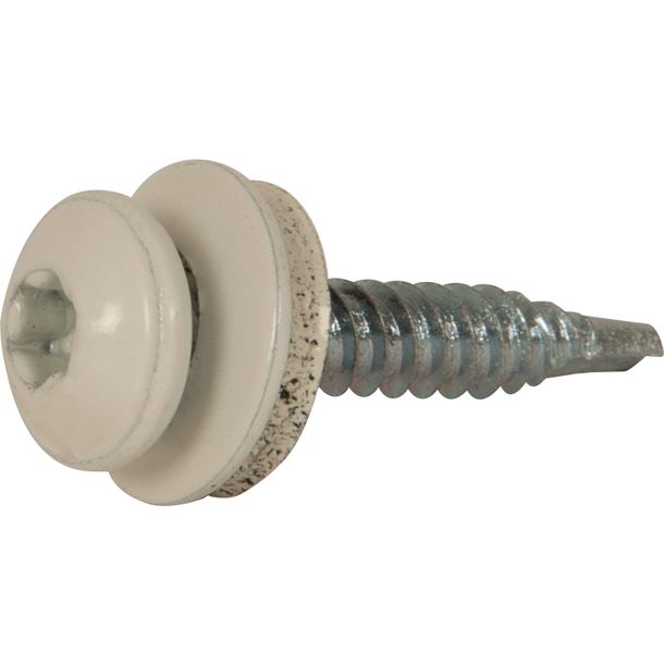 MONTAGESKRUV M RFR BRICKA VIT RAL9010 TX20 4,2X25 100ST