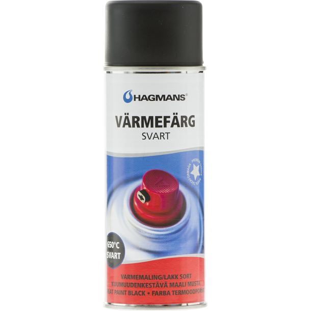 SPRAYFÄRG HAGMANS VÄRMEFÄRG SVART 400ML