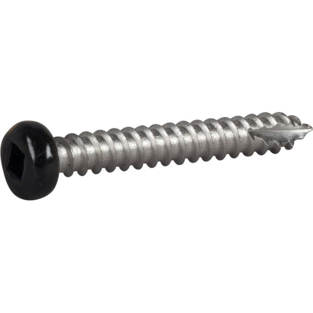 FÖNSTERBLECKSKRUV ROSTFRI A2 SVART R1 3,5X25 200ST