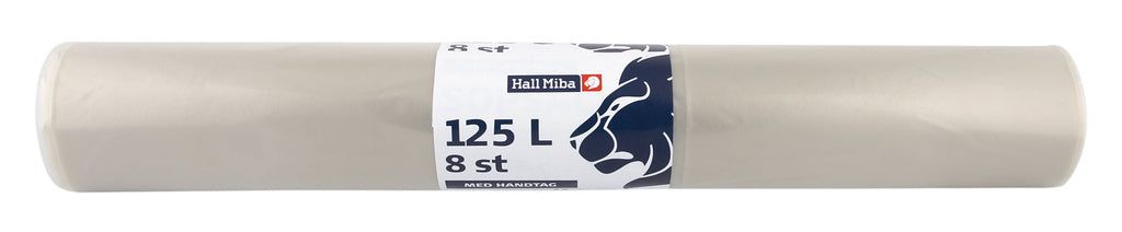 Sopsäck 125 lit med handtag transparent