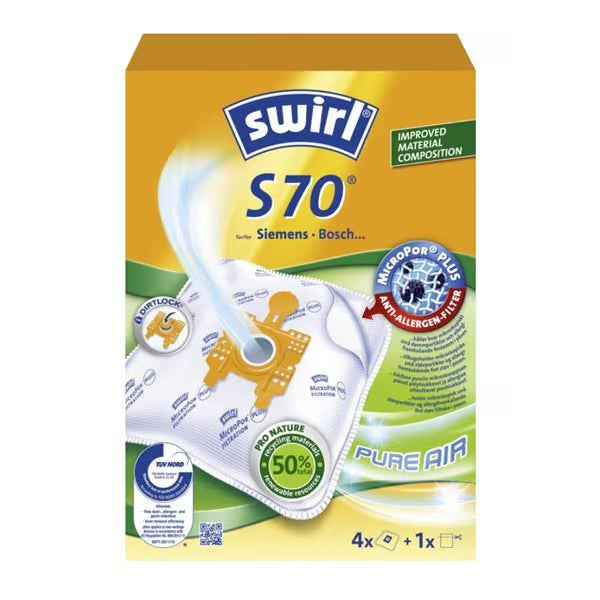 Swirl S70 Dammsugarpåse 4-pack