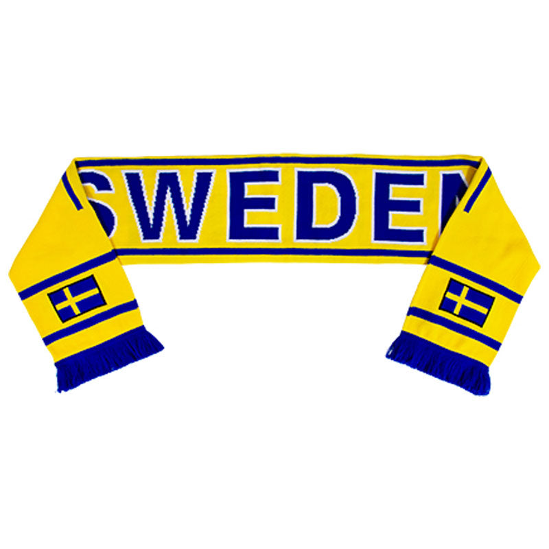 Halsduk supporter Sweden gul 155 cm